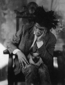 Jean-Michel Basquiat and Cat/ James van der Zee / 1982